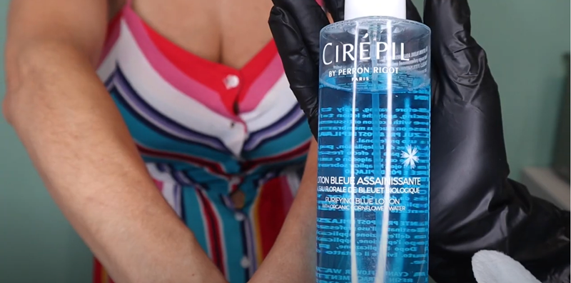 lotion bleue
